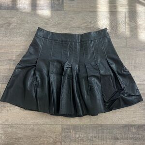 Black leather skirt